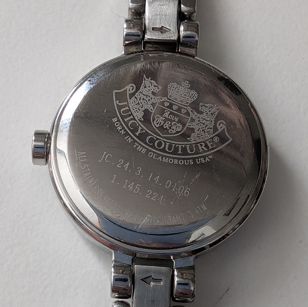 Vtg Juicy Couture pink and silver wristwatch Y2K - Picture 7 of 7